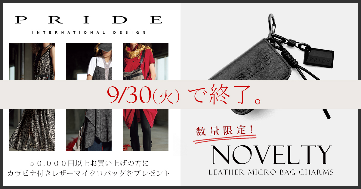 PRIDE ノベルティ フェア カラビナ付き マイクロバッグ プレゼント！